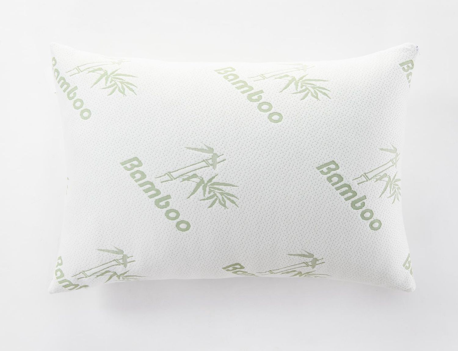 Memory Foam Pillows - King Shredded Bamboo Memory Foam Pillow (Set of 6) - Green - White / King