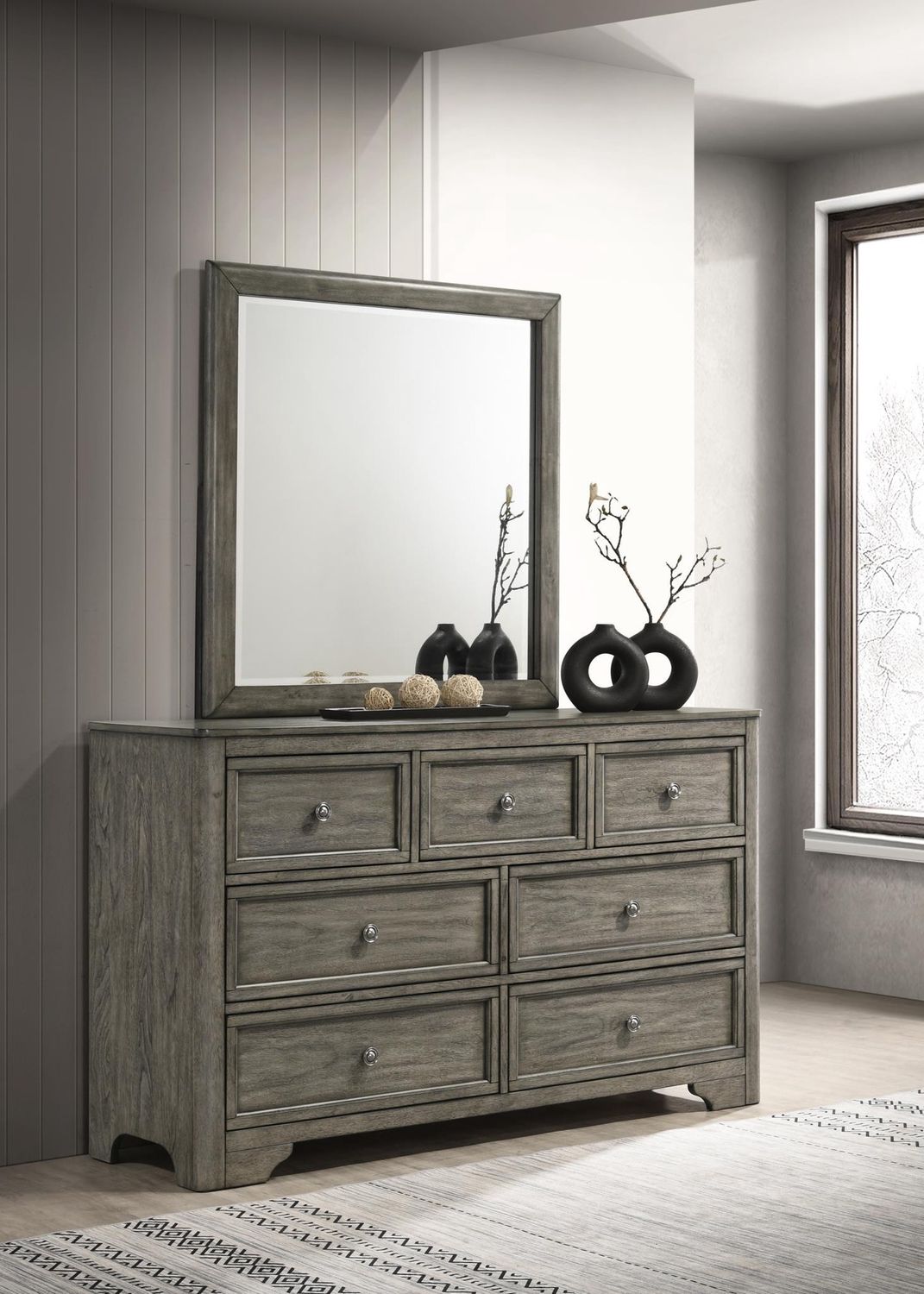 B316 - Mirror - Antique Gray
