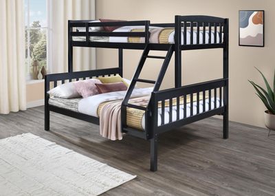 S095 - Twin / Full Bunk Bed - Black