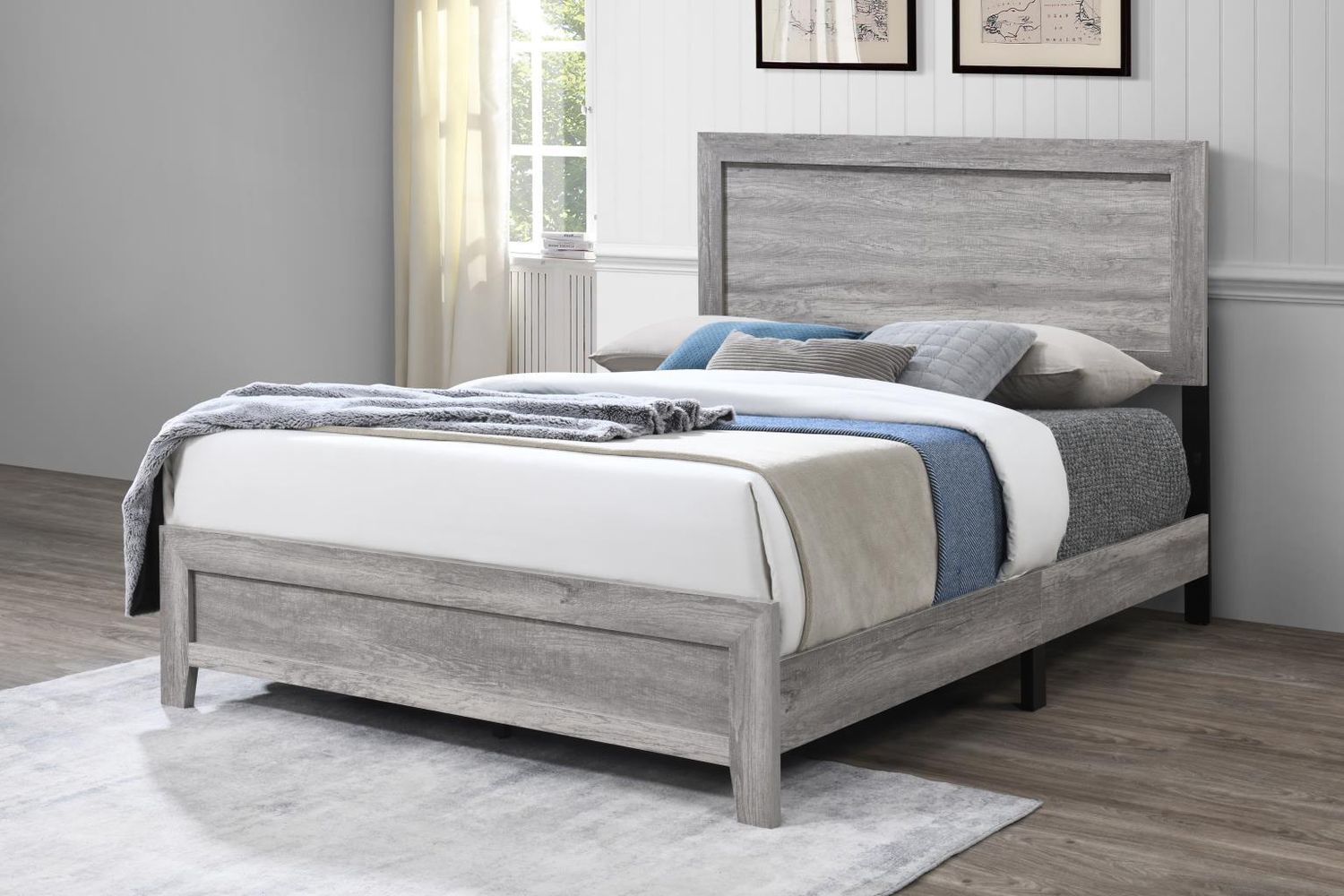 B520 - King Bed - Gray Wash - Gray / King