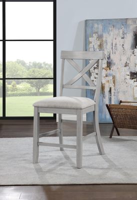D165 - Upholstered Barstool (Set of 2) - Gray
