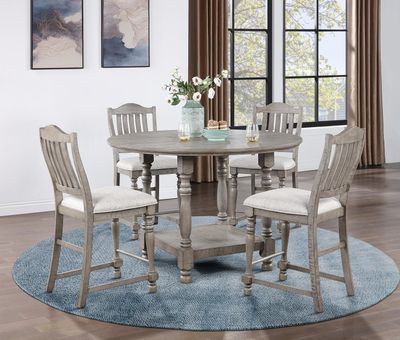 D114 - Counter Height Chair (Set of 2) - Gray