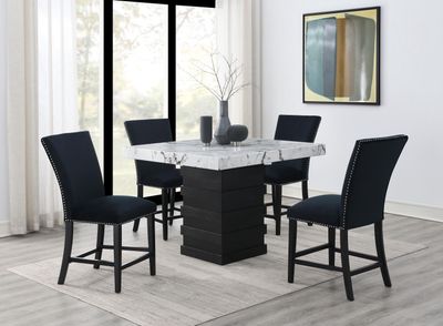 D138 - Counter Height Table - White / Black