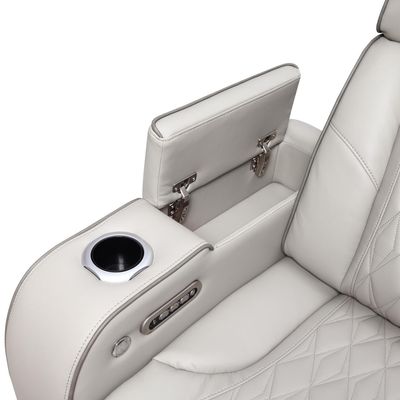 U71 - Power Reclining Sofa With Power Headrest, Reading Light, Massage, Heat, Ambient Lighting - Gray