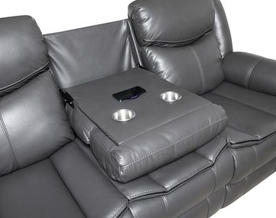 U101 - Power Reclining Sofa With LED Light - Gray