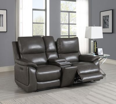 U108 - Reclining Loveseat (Gel Faux Leather) - Gray