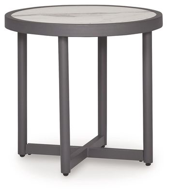 Ocean Beach - Round End Table - Gray - Gray / End Tables
