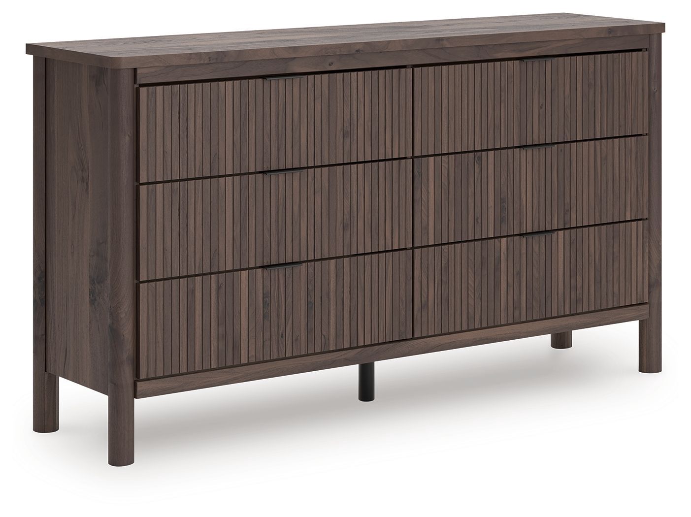 Pamytta - Six Drawer Dresser - Brown - Dark Brown / Dressers