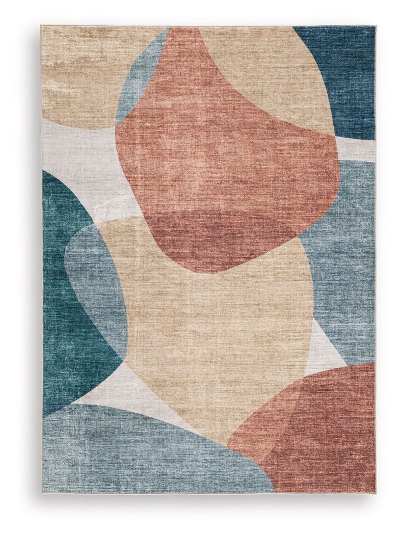 Chanleigh - 5' x 7' Washable Rug - Multi - Blue / 5' x 7'