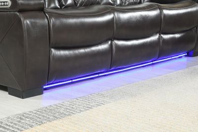 U104 - Power Reclining Loveseat - Dark Brown