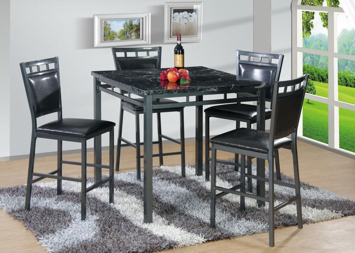 D680 - Counter Height Chair (Set of 4) - Black