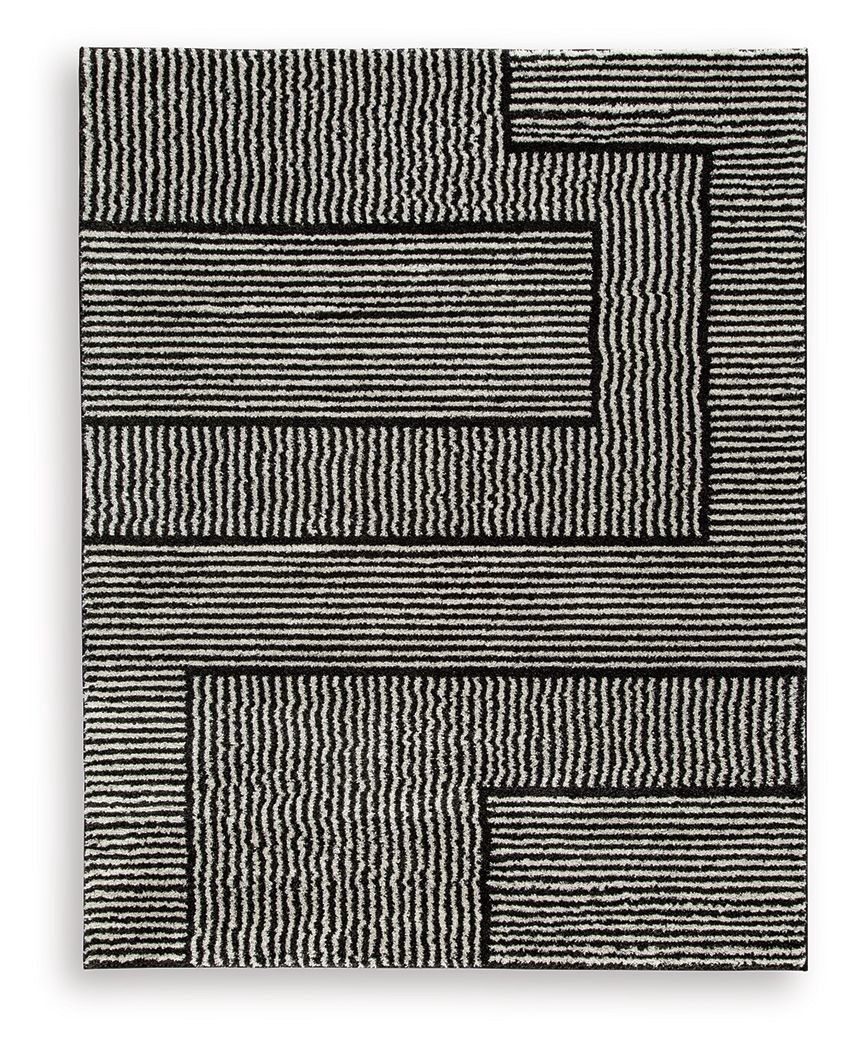 Kurtmen - 8' x 10' Rug - Black / Ivory - Black / 8' x 10'