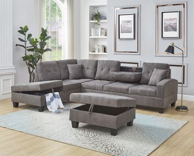 U350 - 2 Piece Sectional - Gray