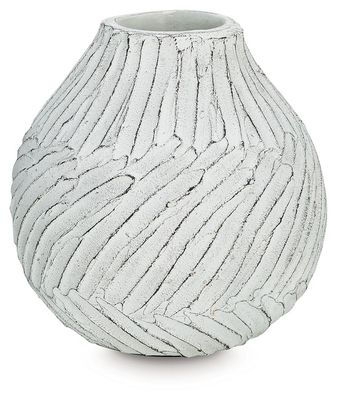 Shelvie - Vase - 12" - Distressed White - White / 10"W x 10"D x 12"H