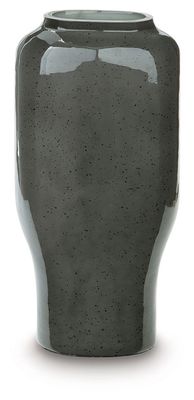 Kierlain - Vase - 12.25' - Gray / Black - Black / 6"W x 4"D x 13"H