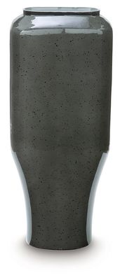 Kierlain - Vase - 15.5" - Gray / Black - Black / 7"W x 5"D x 16"H
