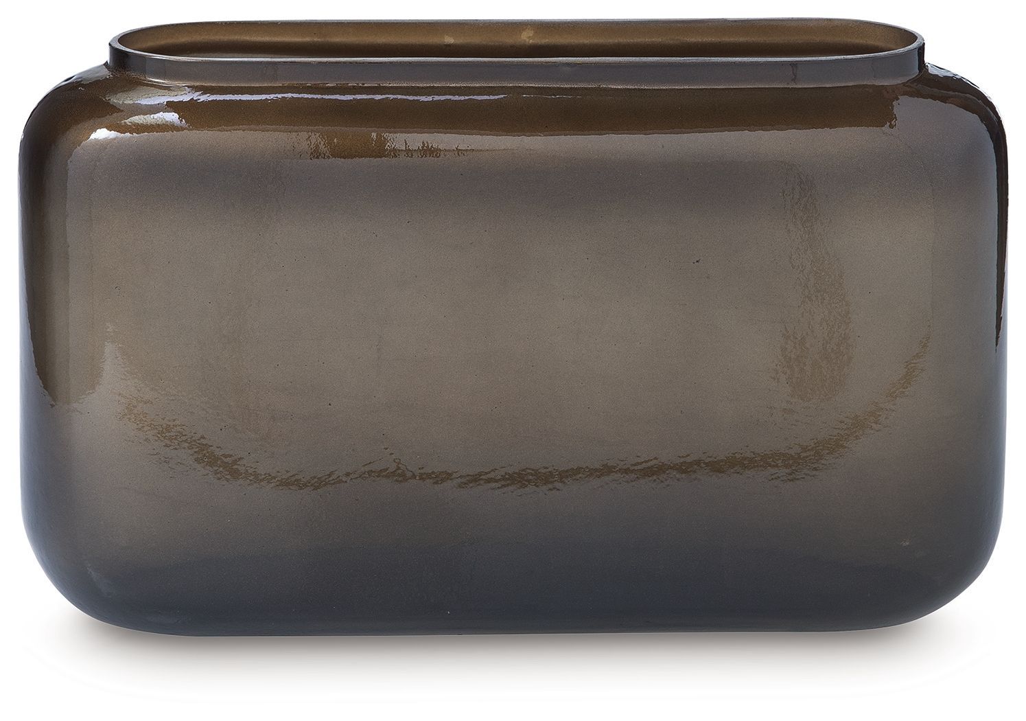 Sumner - Vase - 7.5" - Gray / Gold Finish - Dark Brown / 13"W x 4"D x 8"H