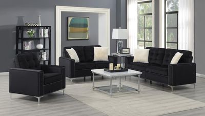 U431 - Velvet Chair - Black
