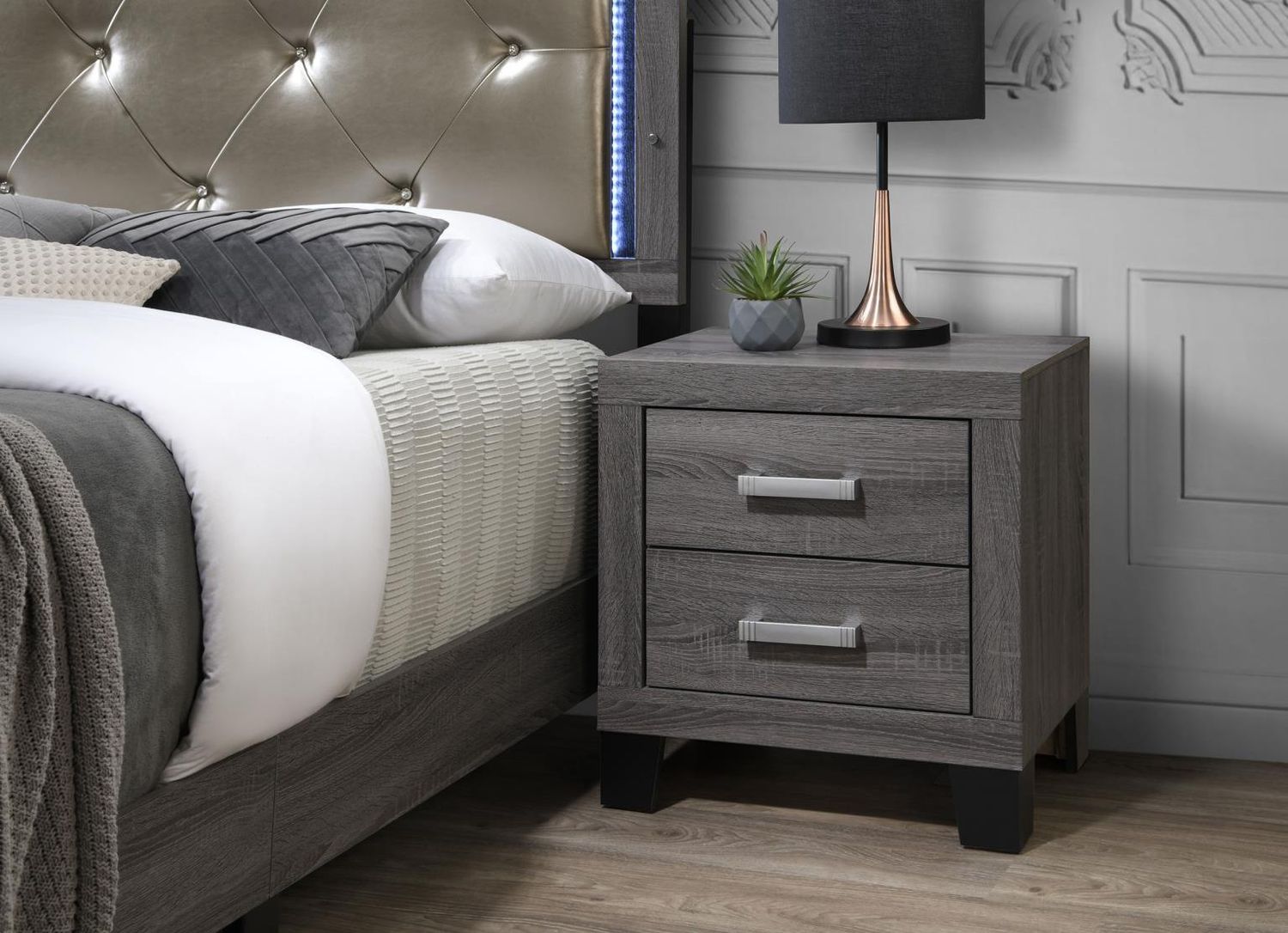 B376 - Nightstand - Gray