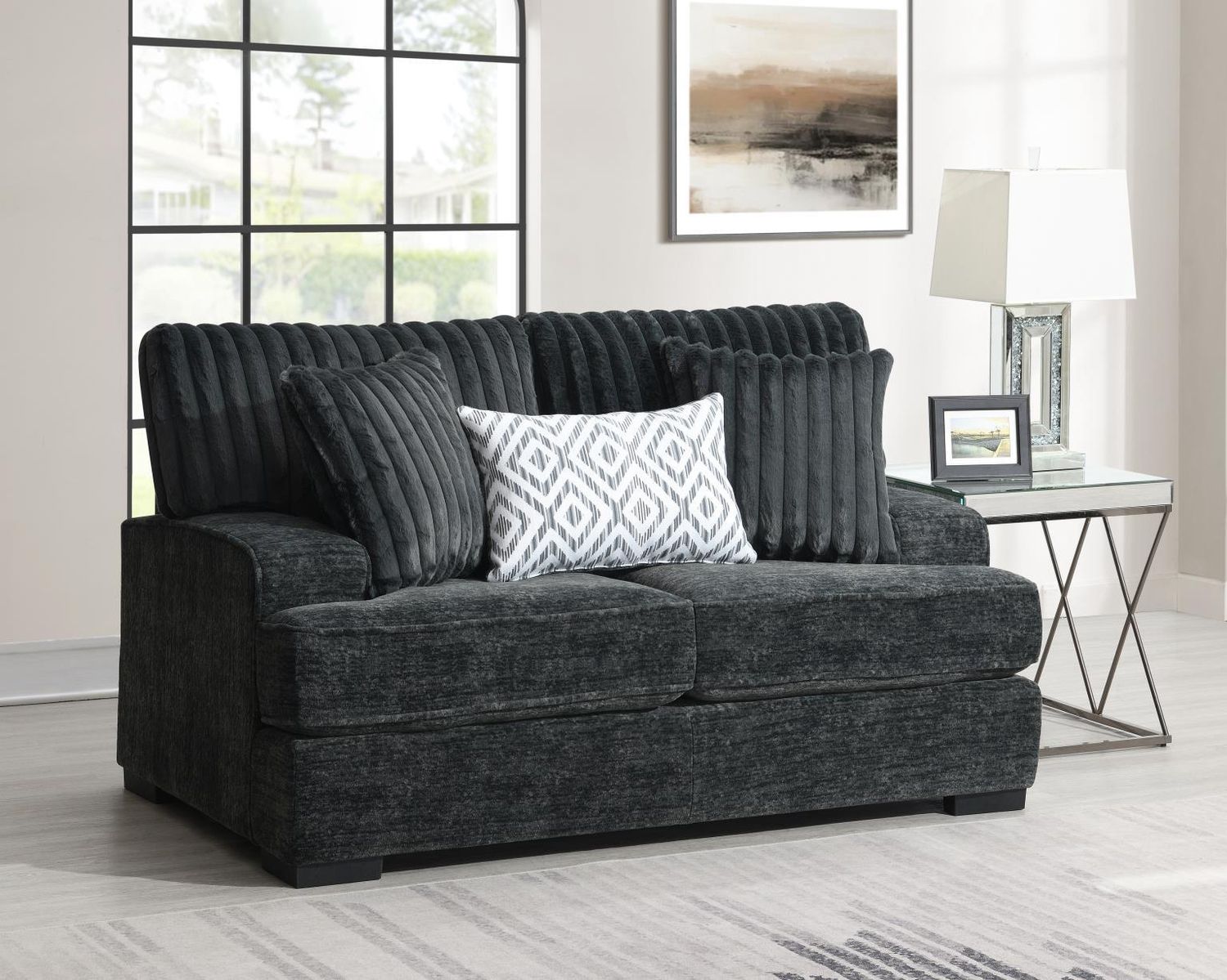U271 - Loveseat - Charcoal