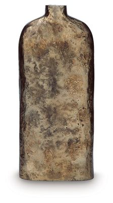 Wallmond - Vase - 13" - Antique Brass Finish - Light Brown / 6"W x 4"D x 13"H