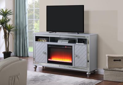 W048 - TV Stand - Shimmer Silver