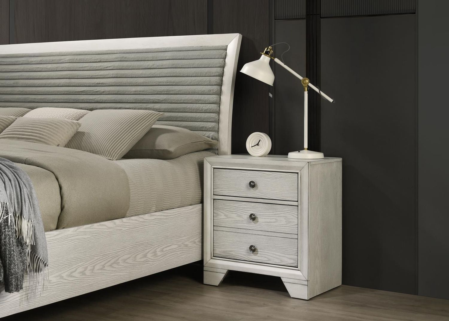 B320 - Oak Night Stand - Antique White