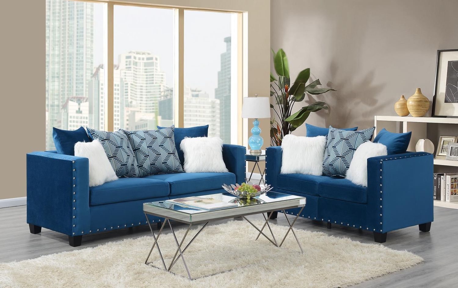 U514 - Loveseat - Blue
