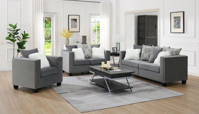 U513 - Loveseat - Shimmer Silver