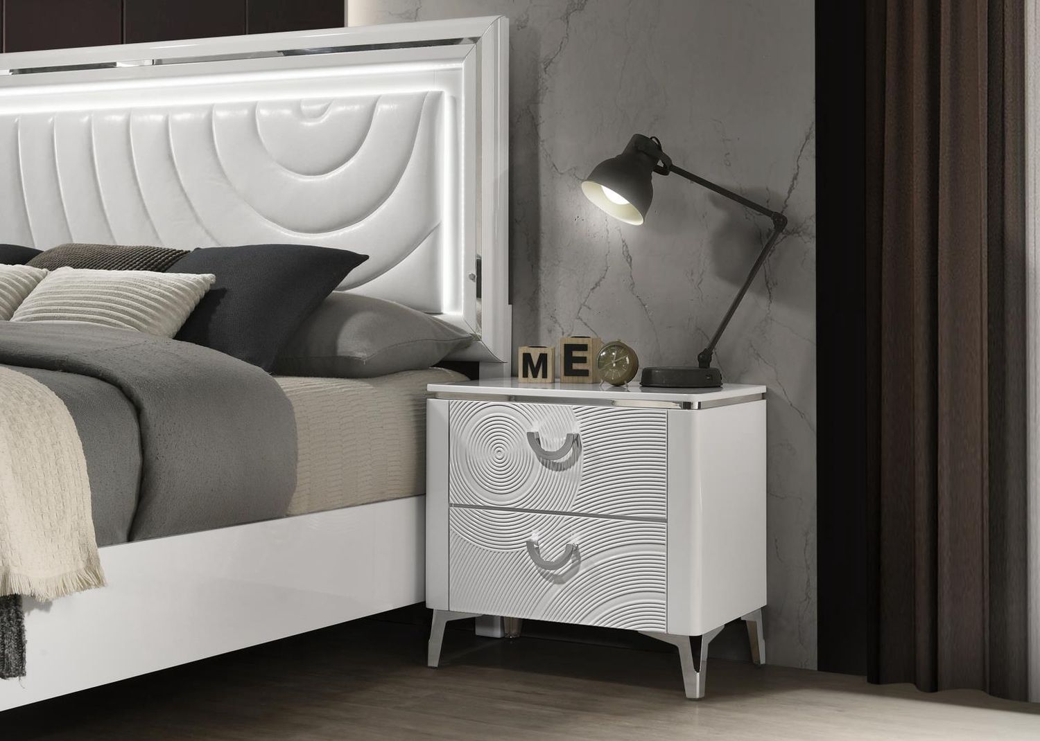 B119 - Nightstand - White