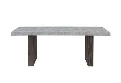 D2410 - Dining Table With Brown Legs - Gray