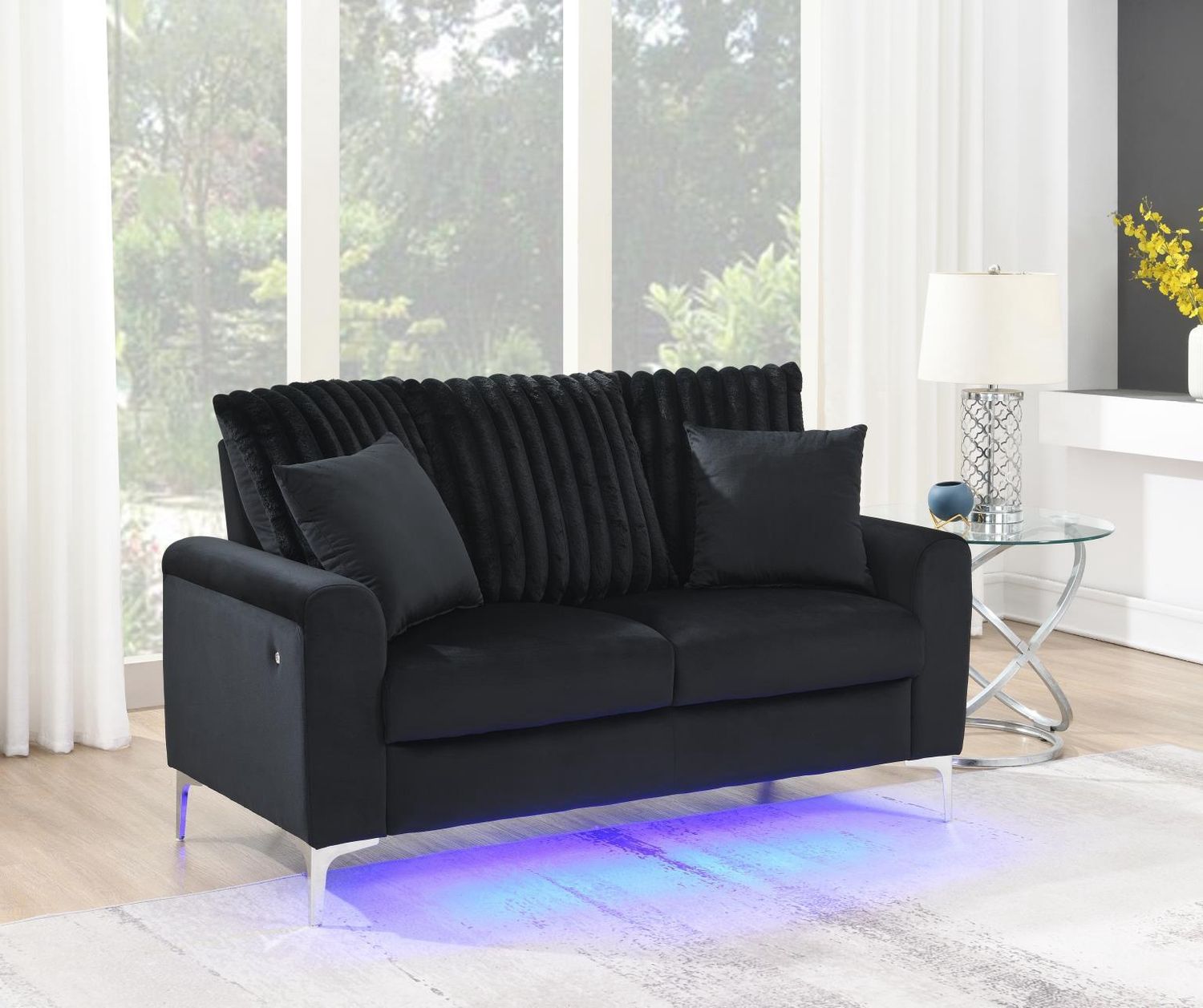 U480 - LED Loveseat - Black