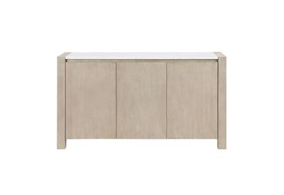 D1321 - Buffet With Real Marble Top - Natural / White