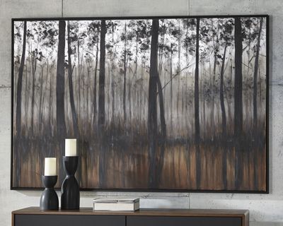 Philyra - Wall Art - Black / Orange / Silver
