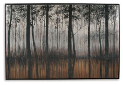 Philyra - Wall Art - Black / Orange / Silver