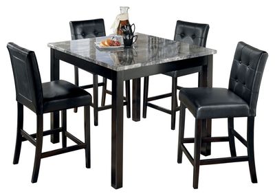 Maysville - Square Counter TBL Set (Set of 5) - Black