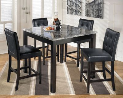 Maysville - Square Counter TBL Set (Set of 5) - Black