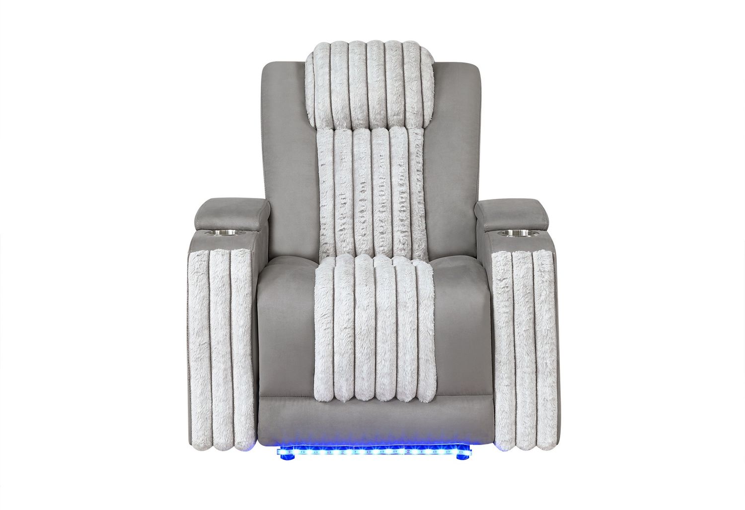 U8000 - Power Recliner With Power Headrest &amp; LED Light - Gray