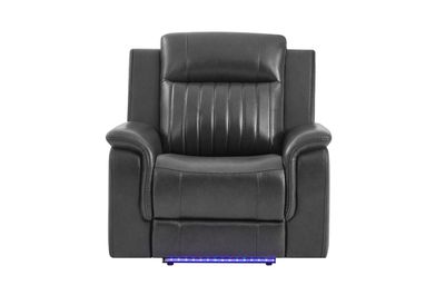 U8879 - Power Recliner With LED - Charcoal
