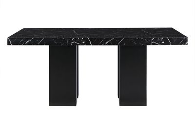 D03 - 7 Piece Dining Room Set (Dining Table And 6 Dining Chairs) - Black