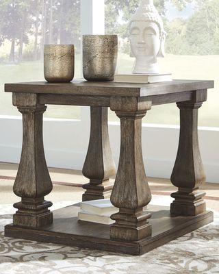 Johnelle - Rectangular End Table - Gray