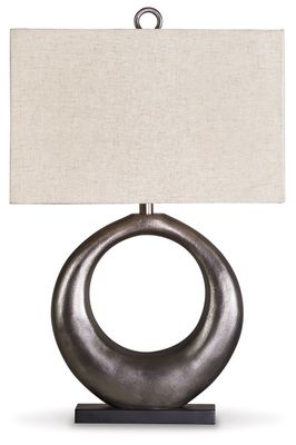 Saria - Metal Table Lamp - Antique Silver Finish