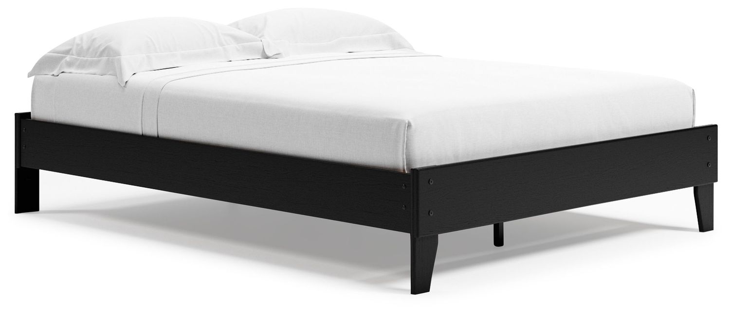 Finch - Queen Platform Bed - Black - Black / Queen