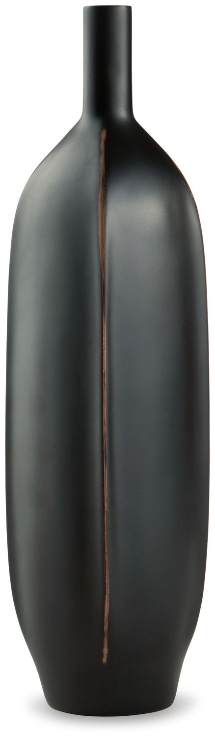 Rhaveney - Vase (Set of 3) - Large - Black - Black / 3 Pieces