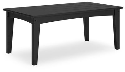 Hyland Wave - Rectangular Cocktail Table - Black - Black
