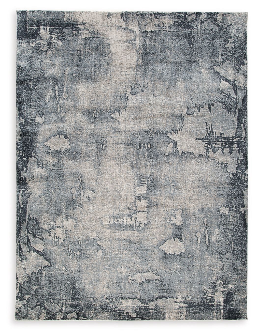 Langrich - 5' x 7' Rug - Blue / Gray / Cream - Dark Gray / 5' x 7'