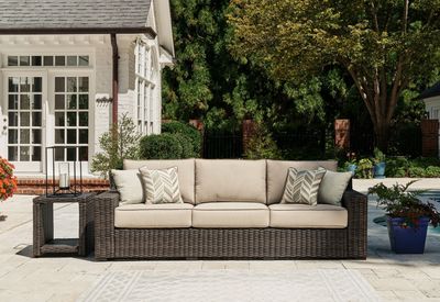 Coastline Bay - Sofa With Cushion - Brown