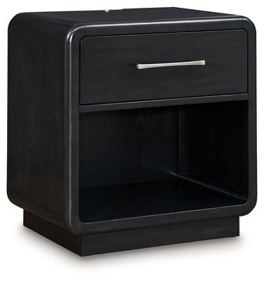 Rowanbeck - One Drawer Night Stand - Black