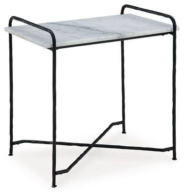 Ashber - Accent Table - White / Black