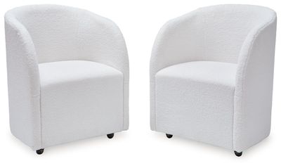 Rowanbeck - Dining Upholstered Arm Chair (Set of 2) - Ivory